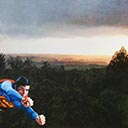 Superman over Taranaki