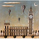 Mongolfiere su Big Ben, London