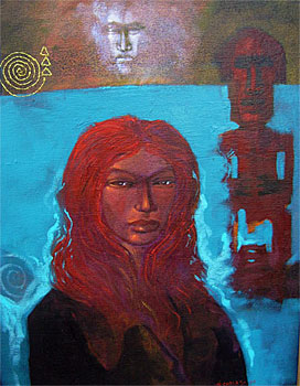 Maori Girl - Red Hair