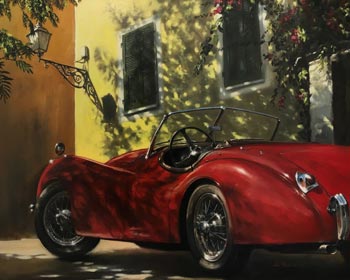 The Cats Meow - 1951 Jaguar XK120 in Riomaggiore Italy