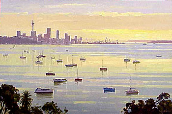 Auckland Harbour Sunset