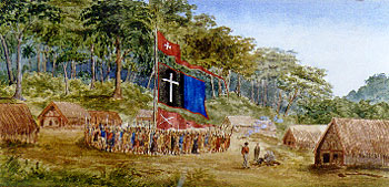 Pai Marire Karakia, held by the Te Hau fanatics at Tataroa...1865