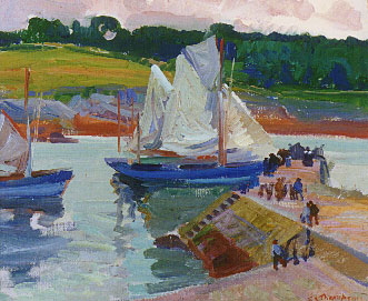 Tunny Boats Passing the Digue, Concarneau