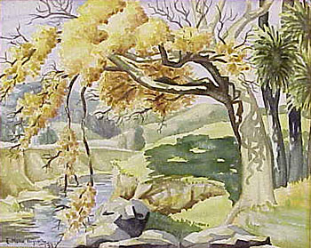 Landscape with River & Trees