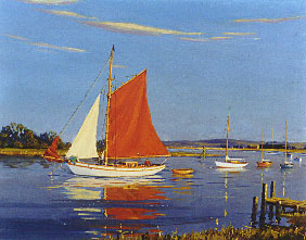Estuary Scene with Yachts