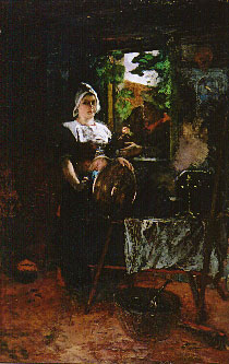 Peasant Girl with Suitor