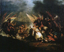 Scene de combat de cavalerie avec Eugene de Savoie