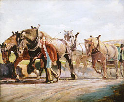 Shires Pulling Wagon