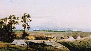 Scene from the Maori Wars, Taranaki