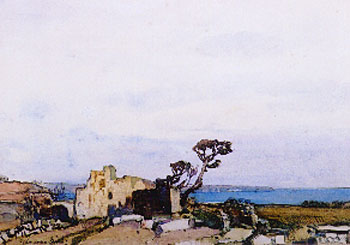 Coastal Scene with Ruins