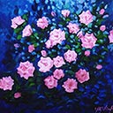 Roses on Blue