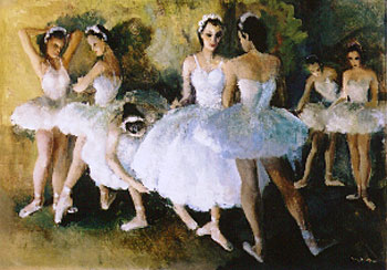 Ballerinas Backstage (After Degas)