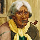 Maori Elder with Pipe