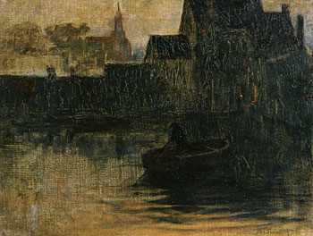 Boatman, Twilight Paris
