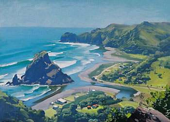 View of Piha and Lion Rock