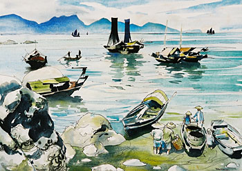 Hong Kong Harbour Fishing Boats