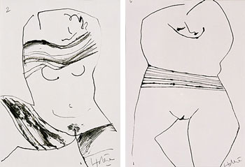 Nude Drawings No. 2 & 6 - Pair