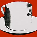 New Zealand Railway Cup and Saucer (Red)