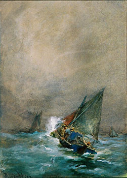 Yacht in Stormy Seas