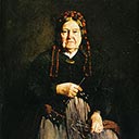 Portrait of a Woman Knitting