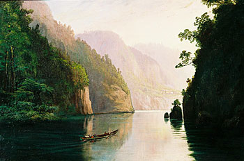 Maori Canoe on the Wanganui River