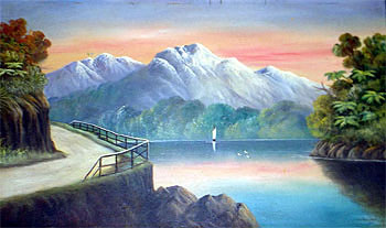 Lake and Mountain Scene