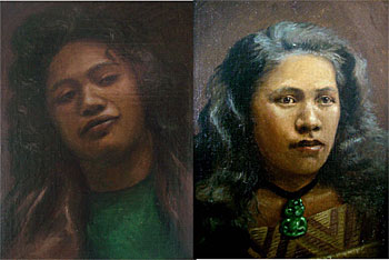 Maori Girls (A Pair)