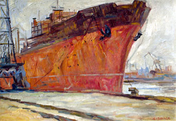 Relative Size: Ship at Dock