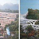 The Pink & White Terraces ( A Pair )