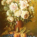 Still Life Roses and Fruit