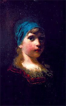 Girl in a Blue Scarf