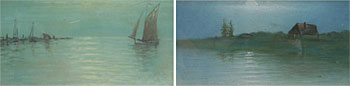 Coastal and Nocturn Scenes - A Pair