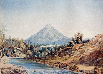 Mt Egmont from Te Koru Pa