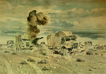 Convoy Under Shellfire at Sidi Rezegh