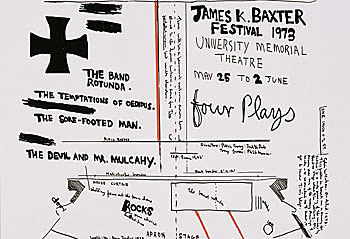 Poster for James K Baxter Festival, 1973