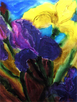 Irises in Full Bloom