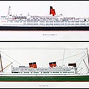 The Queen Elizabeth 2 and the T.S.S Awatea ( A Pair)