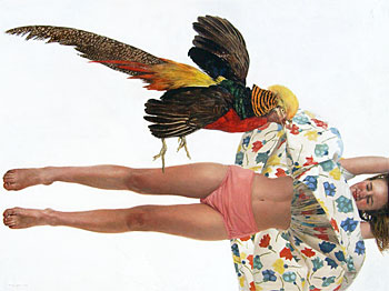 The Young Woman Who Flew With A Golden Pheasant