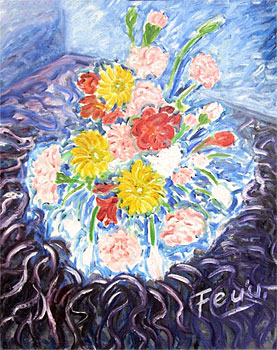 Still Life with Bright Spring Flowers