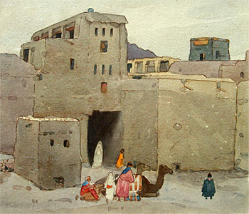 Building, Camel & People