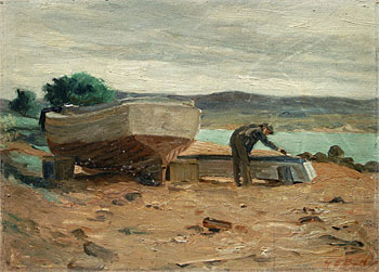 Repairing Boats, Moeraki