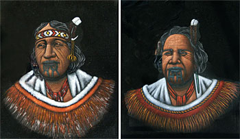 Maori Portraits -A Pair