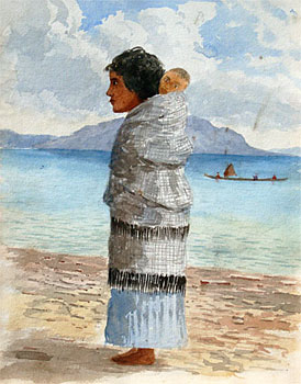 Maori Woman & Child, Lakeside