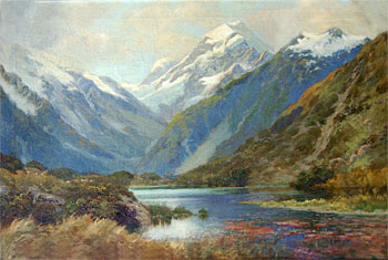 Mt Cook from Red Lake, Hermitage