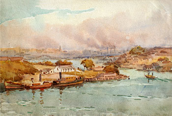 Harbour Scene with Ships