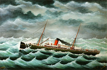 S.S Monowai in a Gale