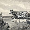 A Carved Chief 'Te Kuha' and Sea-Going War Canoe 'hine-tapu'