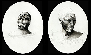 Maori Portraits - A Pair