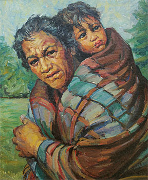 Maori Mother and Child