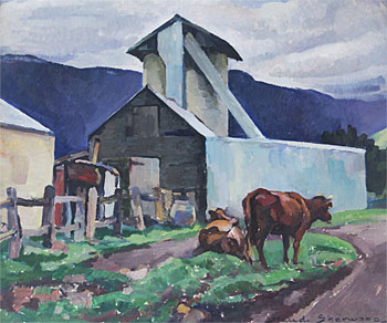 Silo with Cows